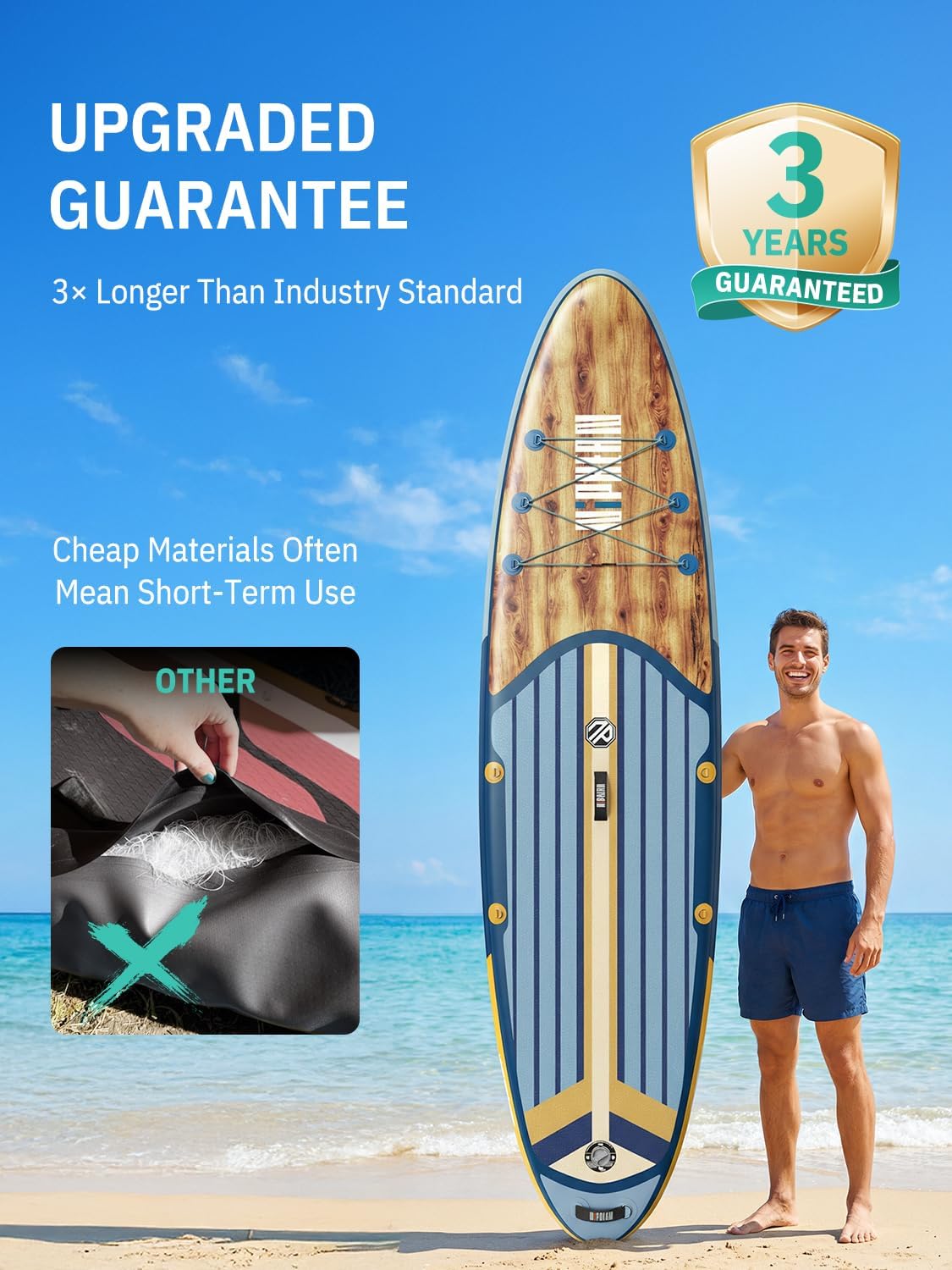 Niphean - Paddle Gonflable Adulte - 320cm - 200kg, 2 personnes, siège inclus