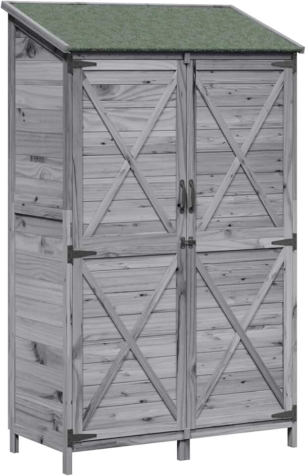 vidaXL - Abri de Jardin - 106x56x176,5 cm - bois, moderne, spacieux, aéré