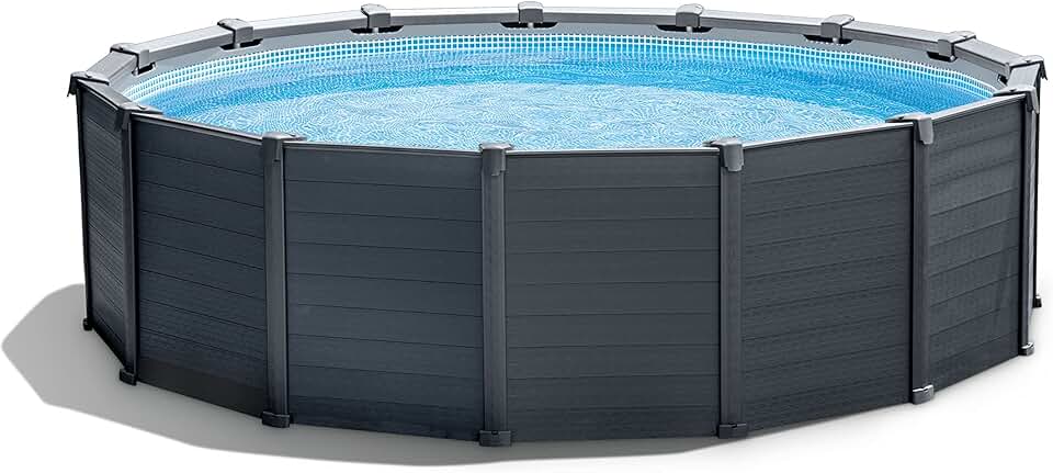 Intex - Piscine Graphite série - 4,78 x 1,24 m - kit complet