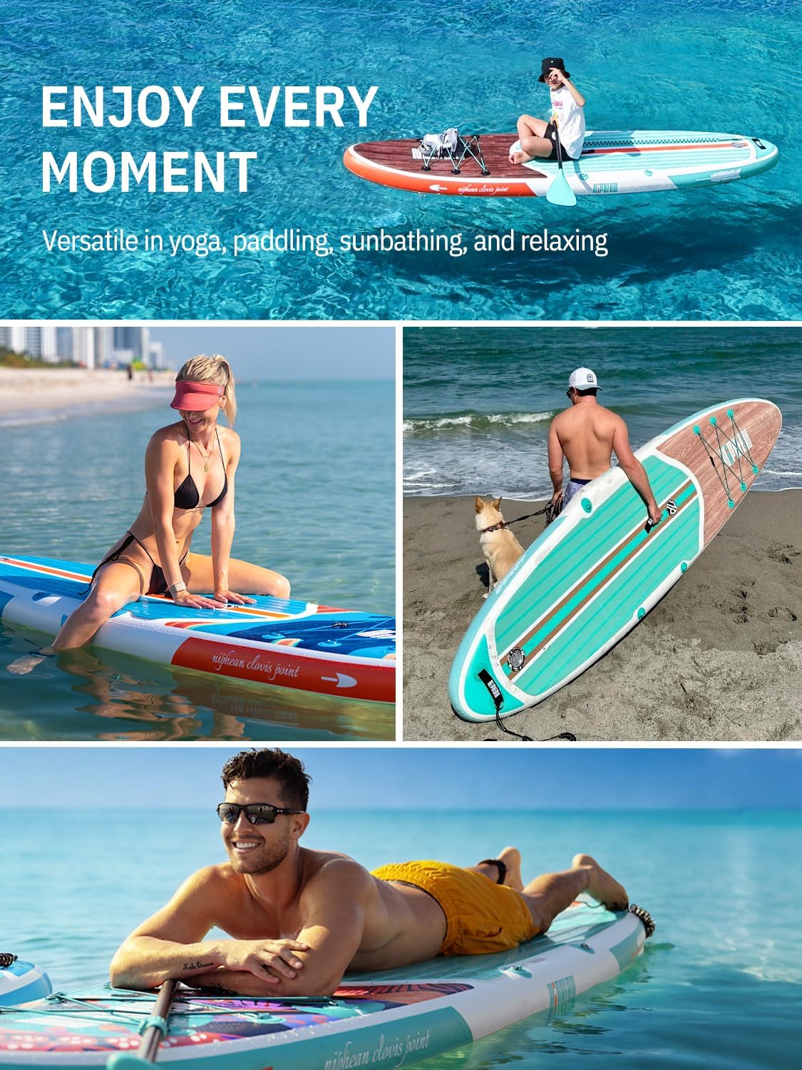 Niphean - Paddle Gonflable Adulte - 320cm - 200kg, 2 personnes, siège inclus