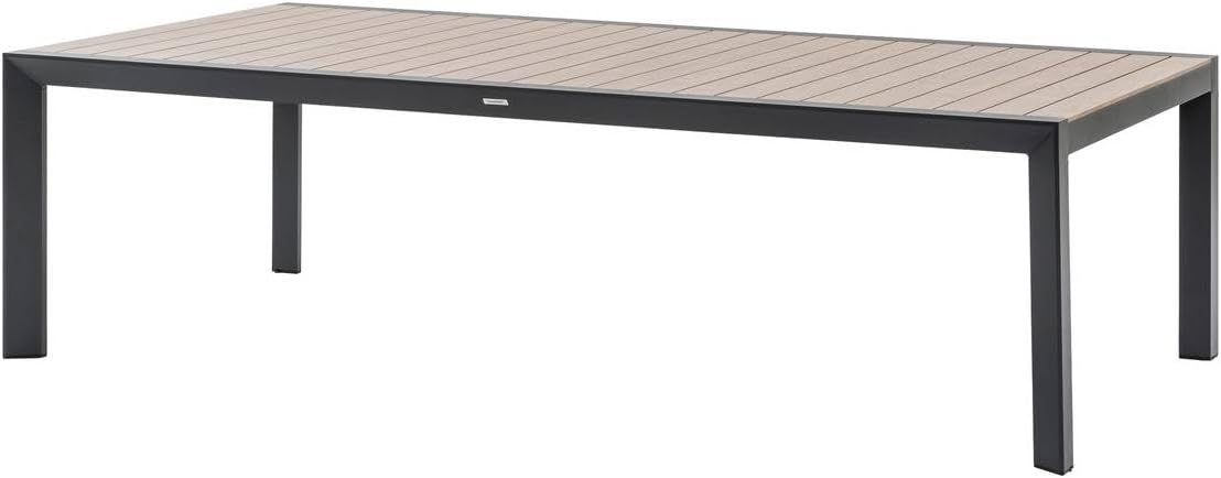 Hespéride - Evasion - table de jardin 12 places aluminium effet bois