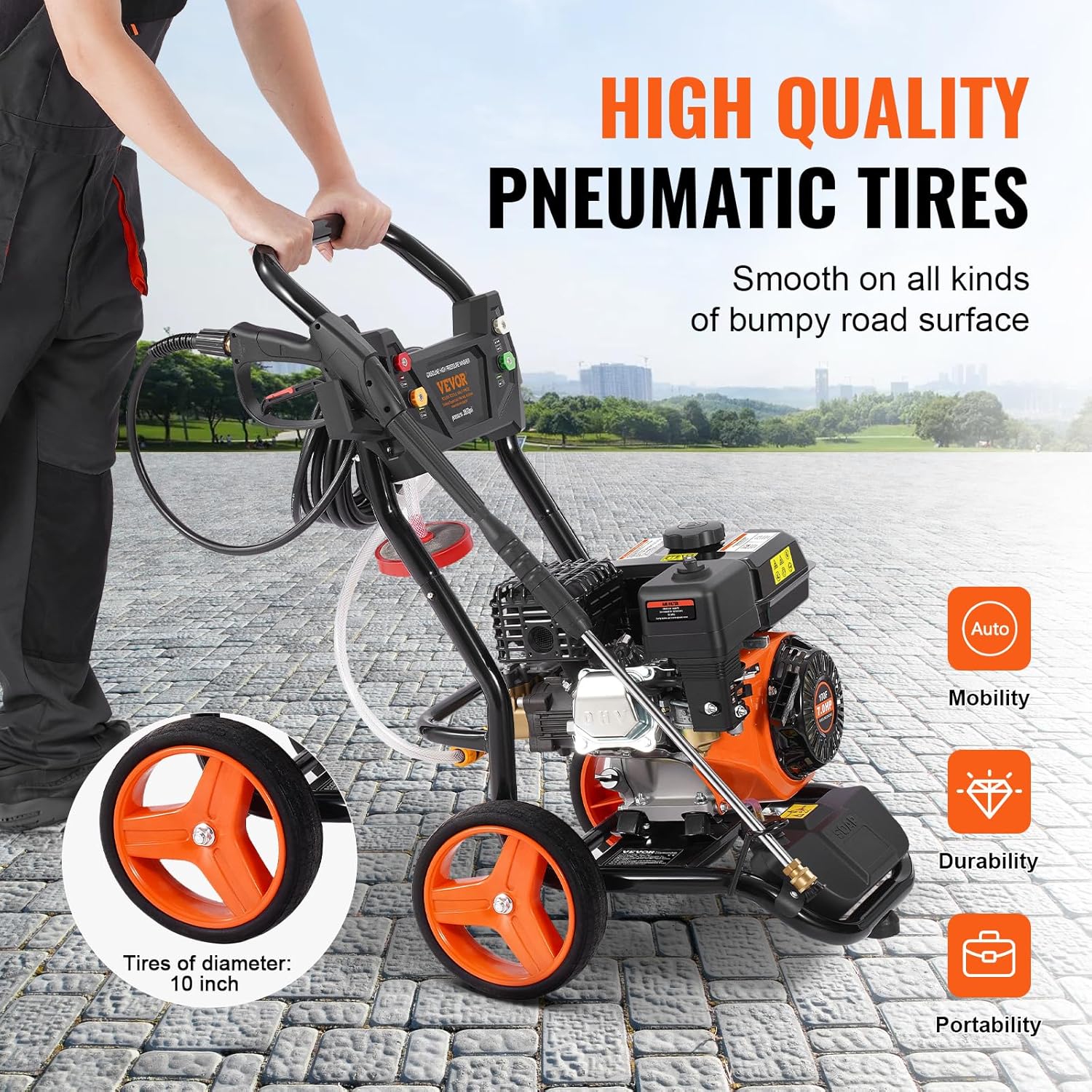 VEVOR - nettoyeur haute pression, 3950 PSI, 10 L/min, pompe cuivre