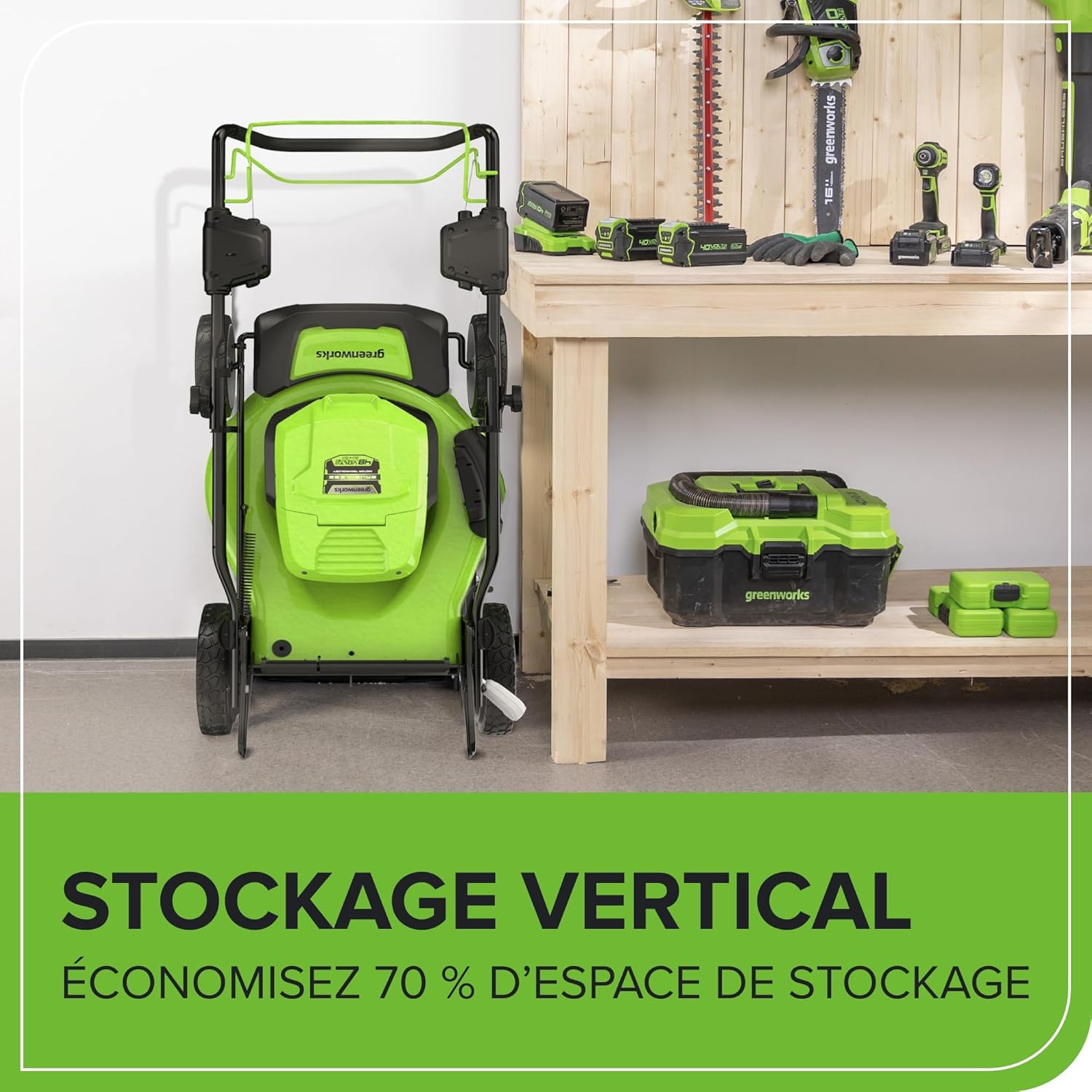 Greenworks 48V (24V x 2) Tondeuse à Gazon Sans Fil Autopropulsée Pelouses Jusqu'à 480m², Largeur de Coupe 46cm, Sac 55L, INCLUS 2 X 24V 4Ah et Chargeur Double, Garantie 3 Ans , GD24X2LM46SPK4X