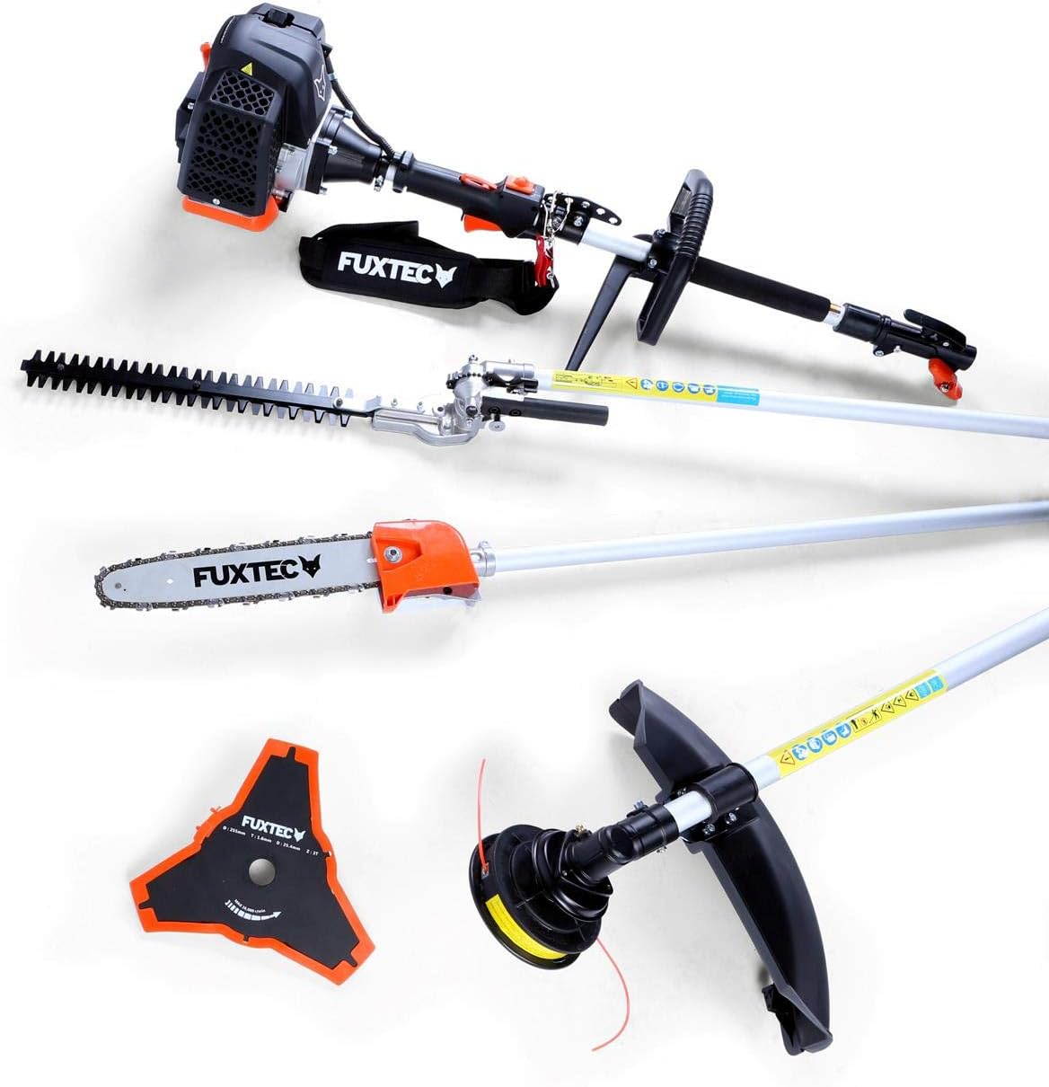 Fuxtec Débroussailleuse Thermique Multifonction 4 en 1 Multitool FX-MT152 - Easy Starter, 3CV 52 cm³, Moteur 2 Temps, Élagueuse Taille Haie Coupe Bordure avec Fil ou Lame