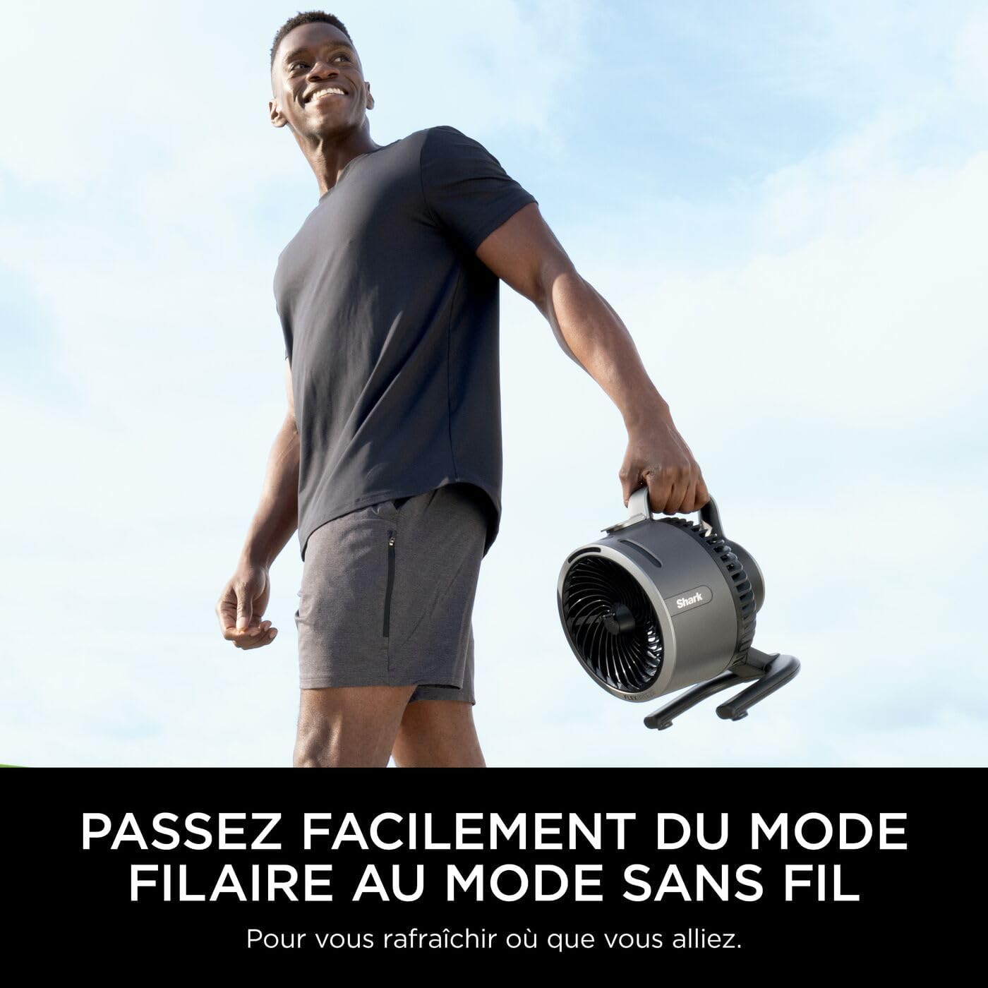 Shark - FlexBreeze - ventilateur brumisateur portable, léger, 5 vitesses silencieux, utilisation sans fil, FA050EU