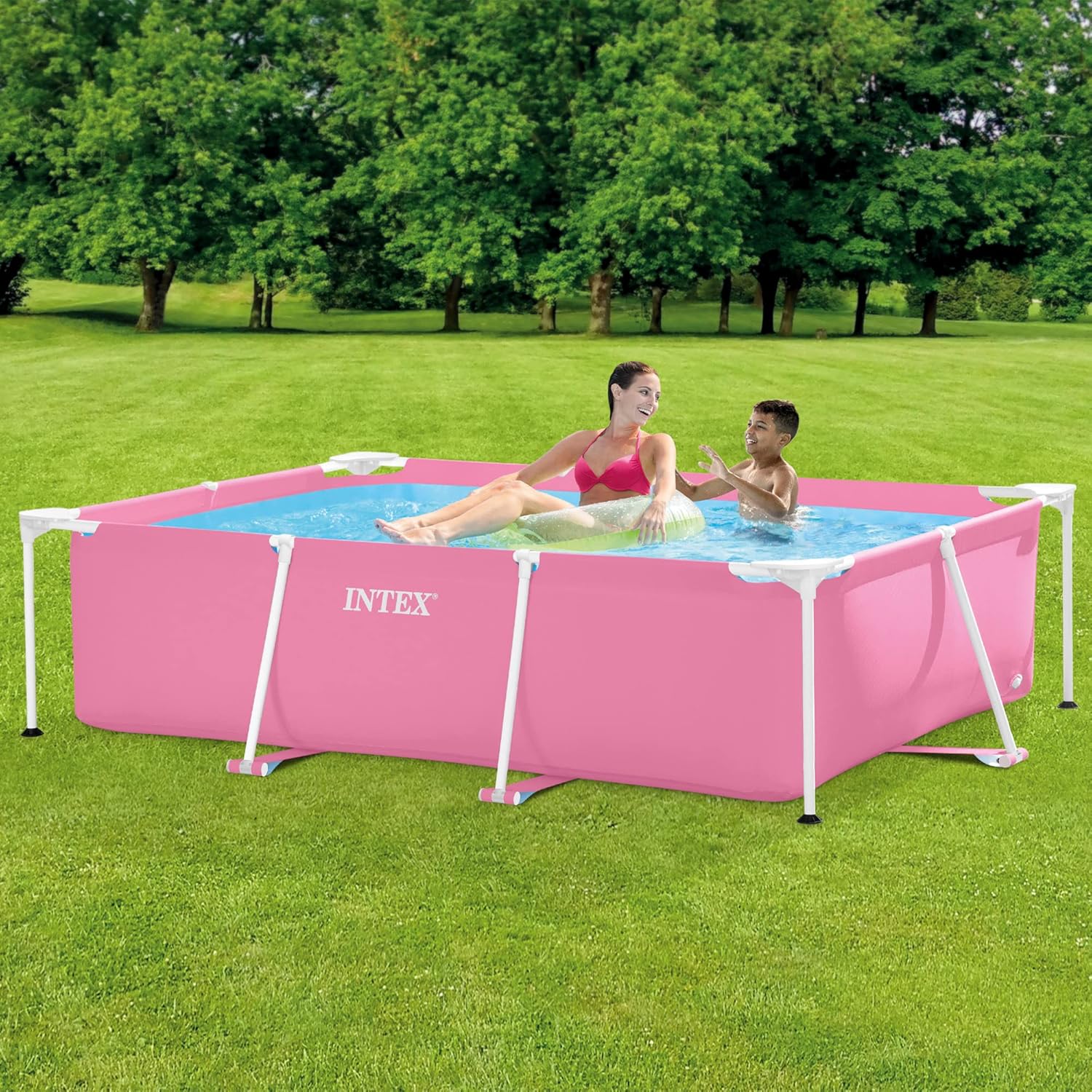 Intex - piscine cadre rectangulaire Pink - 2,20x1,50x0,60m - robuste, facile à installer - 28266NP