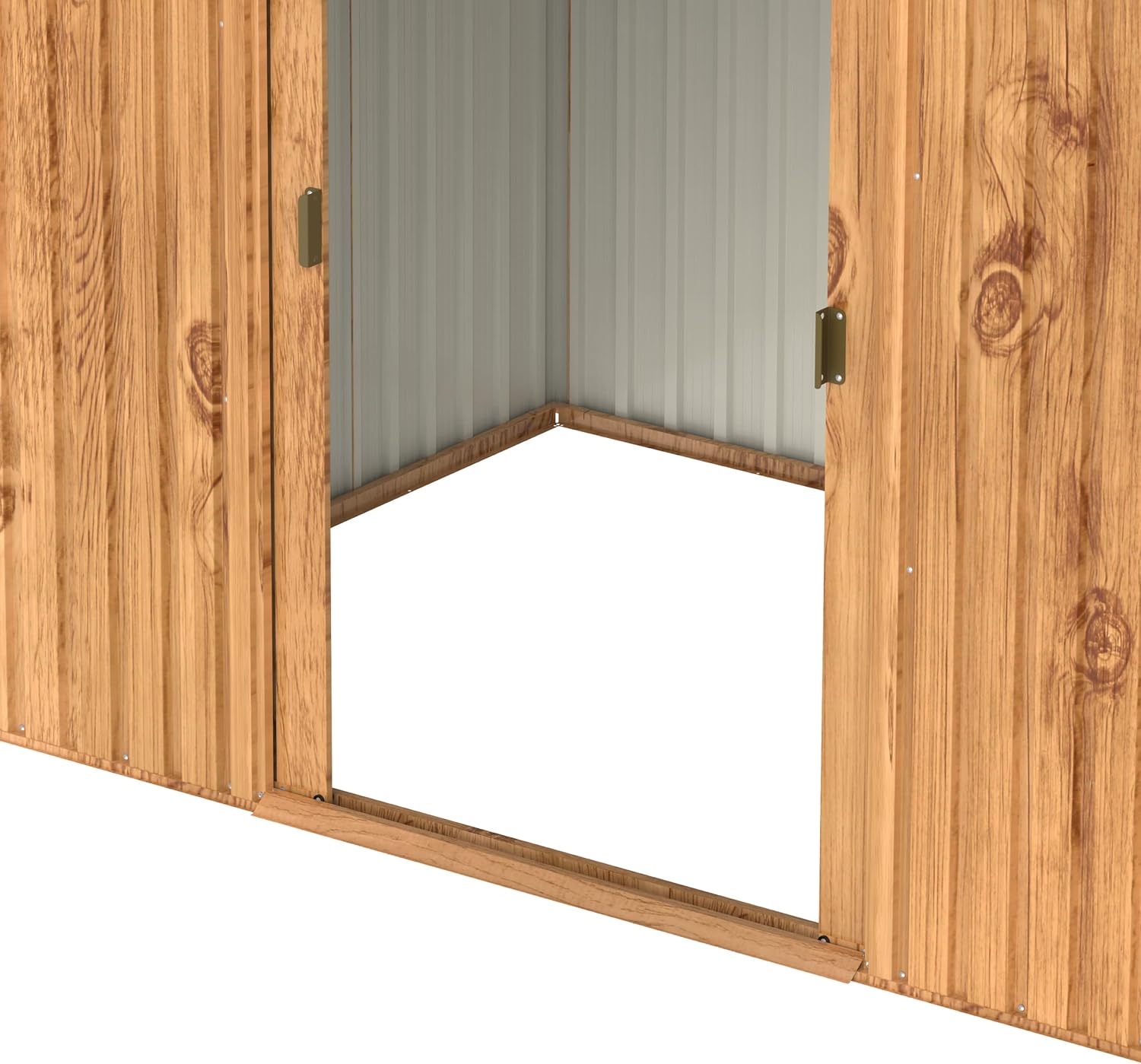 Duramax TOP Pent Roof Skylight 8 x 6 (4.37 m²) Abri de jardin en métal, fabriqué en acier galvanisé, structure de toit renforcée, lucarne intégrée pour la lumière du soleil, Grain de bois