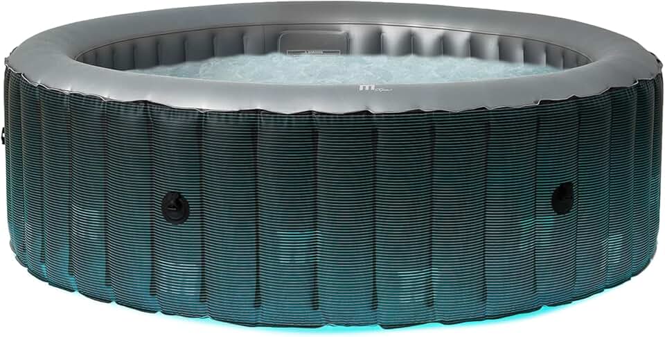 Happy Garden - MSPA Starry - rond 6 places - LED, gris, spa gonflable
