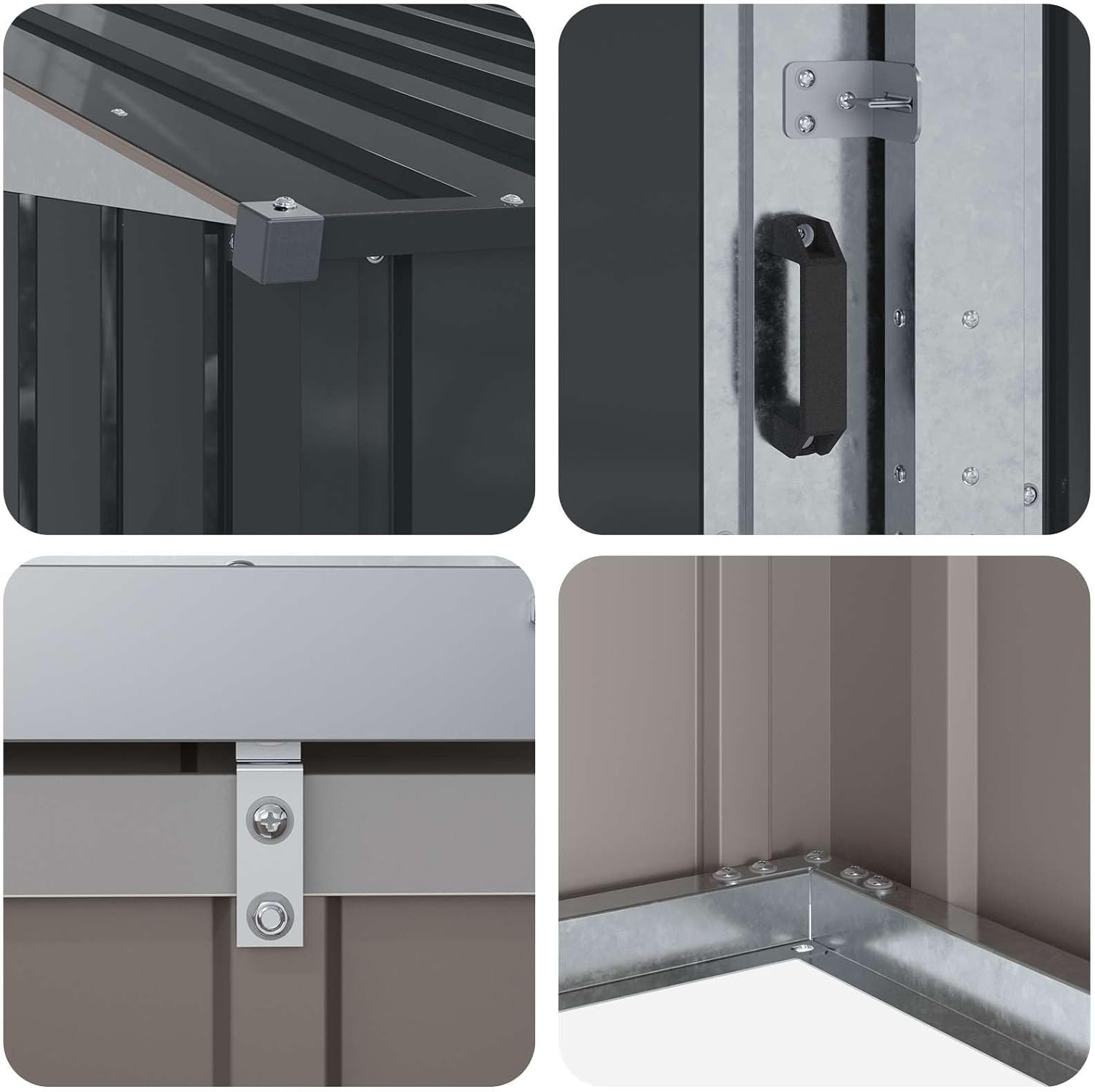 vidaXL - Cabanon de jardin - 137x81x180 cm - abri métal robuste
