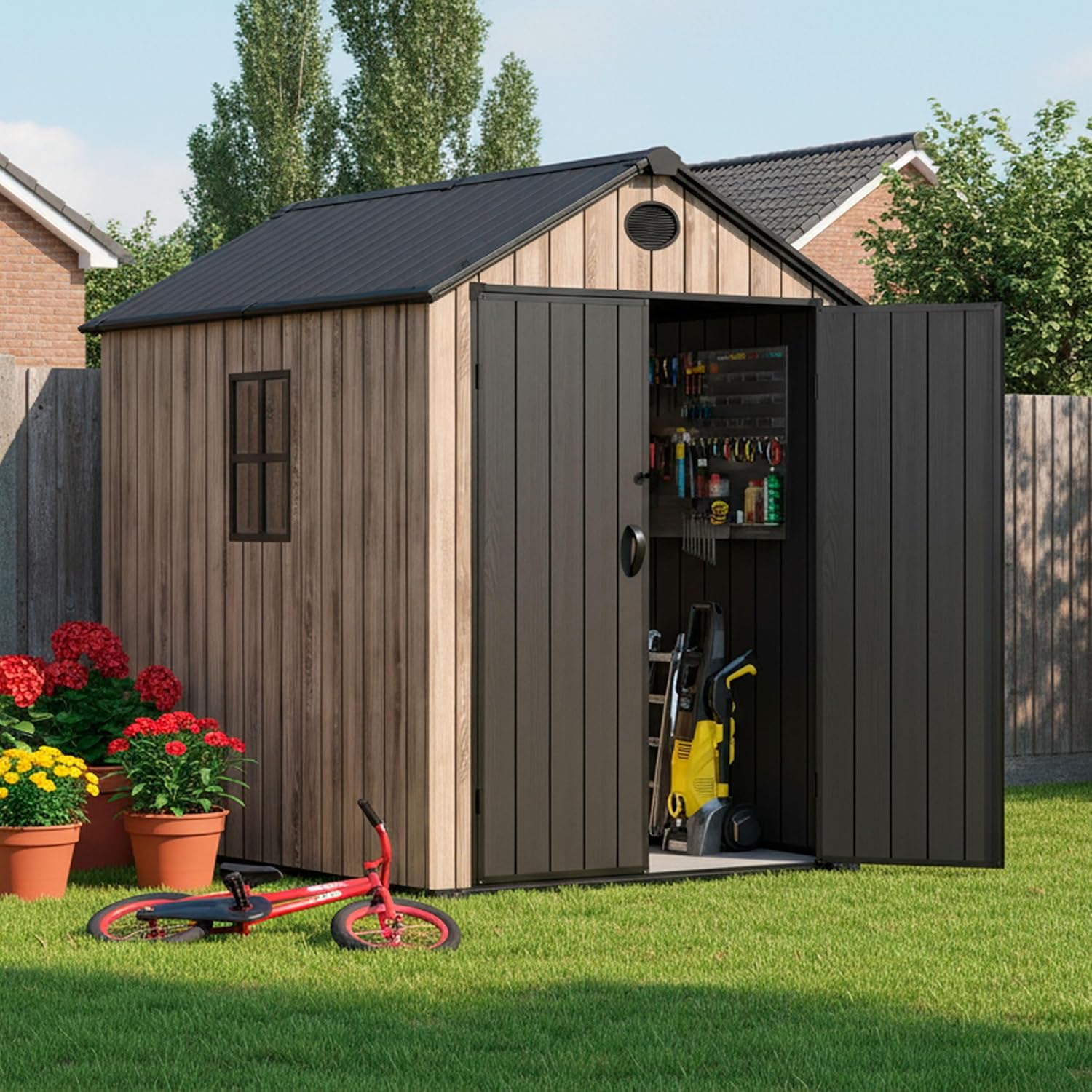 Hoggar - Oak O40 - 3,62 m² - résine, double porte, fenêtre, imperméable