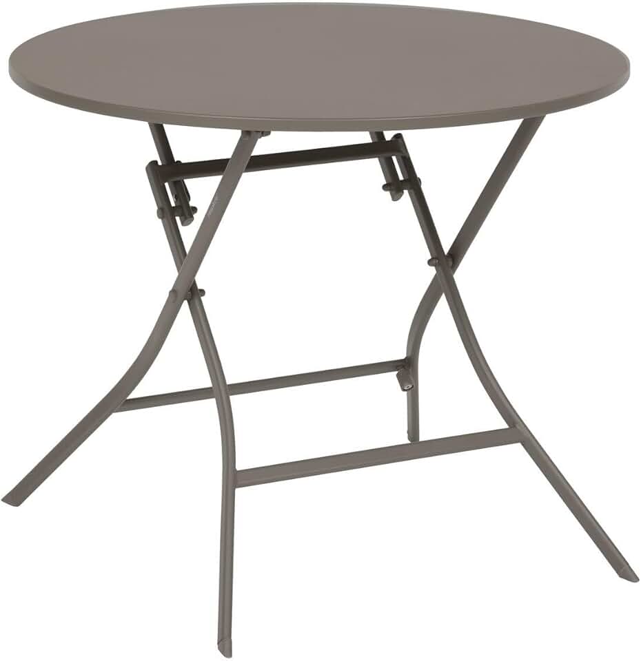 Hespéride - Greensboro - table pliante ronde acier antirouille 4 places