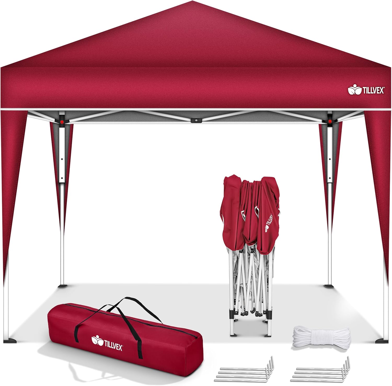 tillvex - Tonnelle pliante réglable 3x3m - UV50+ sac jardin