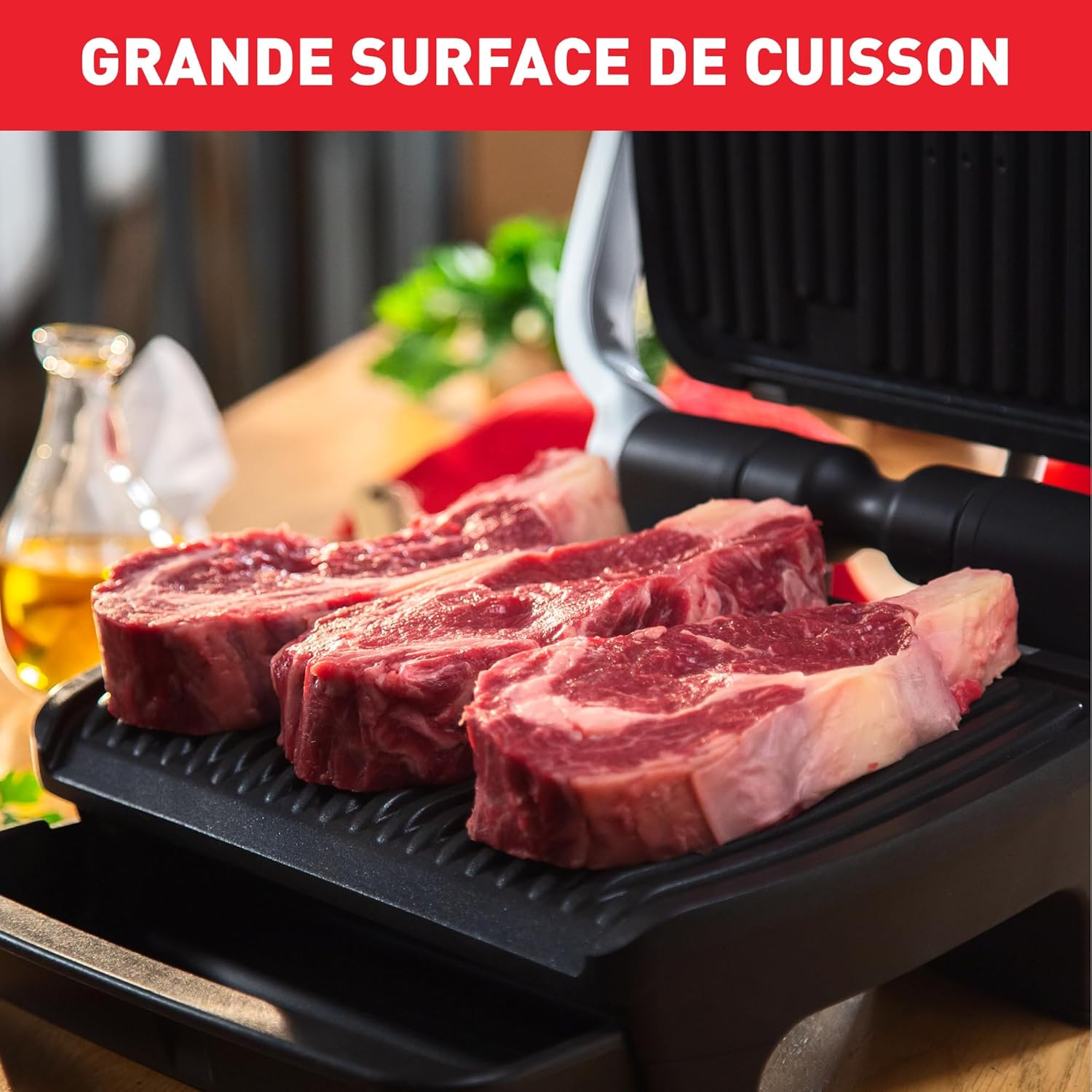Tefal - Optigrill Elite - 4 pers - 12 programmes, mode manuel, GC750D16