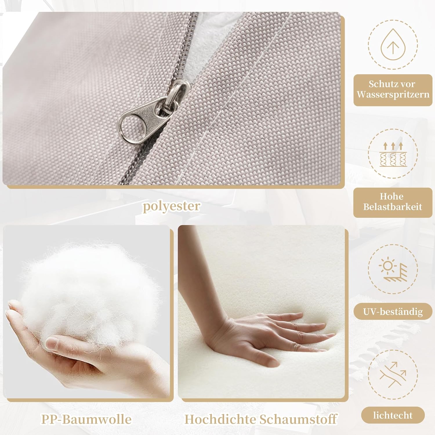 Sapgaks - I-Kaki - ensemble jardin 8 pers. - fer, verre, corde PE