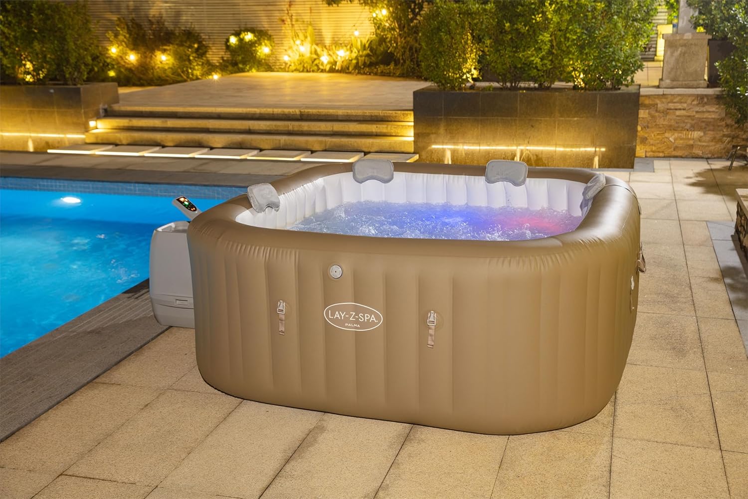 Bestway - Lay-Z-Spa Palma Hydrojet Pro - carré 5-7 places - spa gonflable