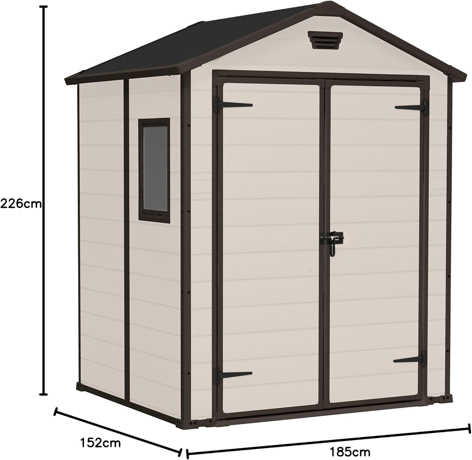 Keter - Manor 65 - 2,5m² - Abri de jardin beige, résistant, MANOR65