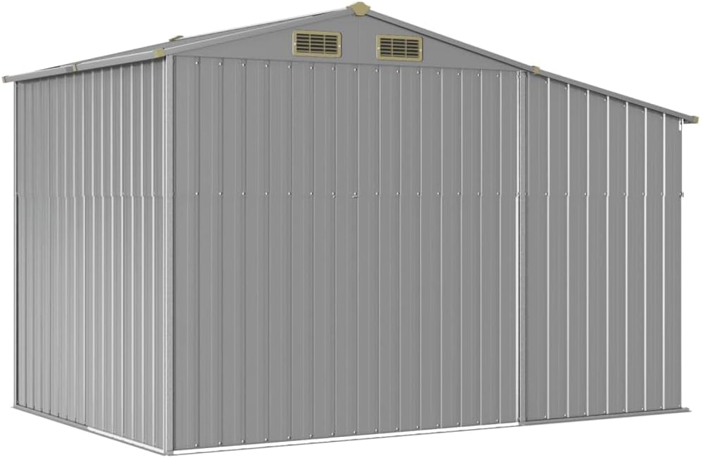 vidaXL Abri de Jardin Gris 277x192,5x179 cm Acier galvanisé