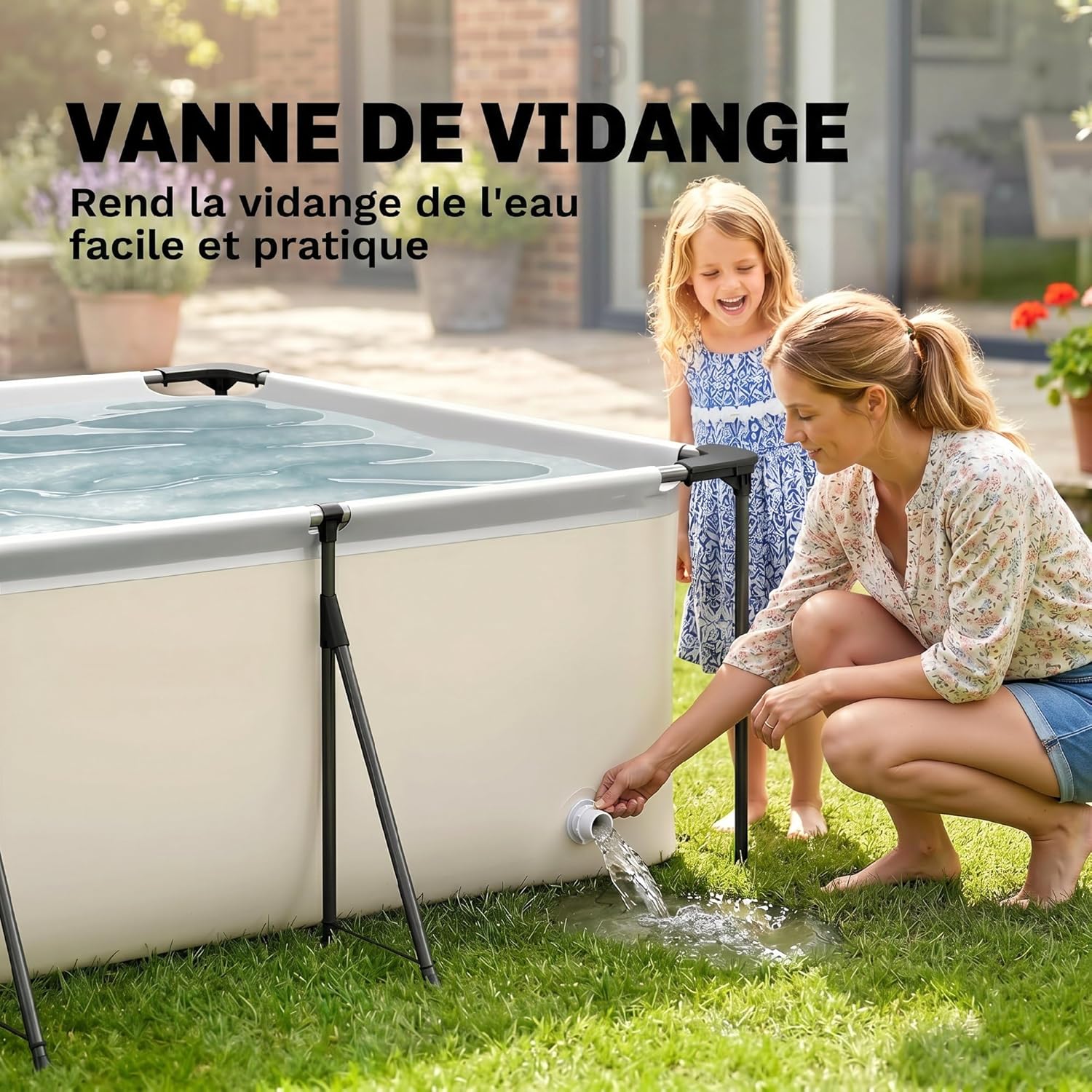 Outsunny - Piscine tubulaire familiale 394x208x80cm, PVC triple couche, structure stable, facile à monter - 6075L