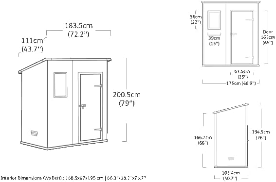 Keter - Manor Pent 64 - 1,8m² - abri de jardin beige robuste