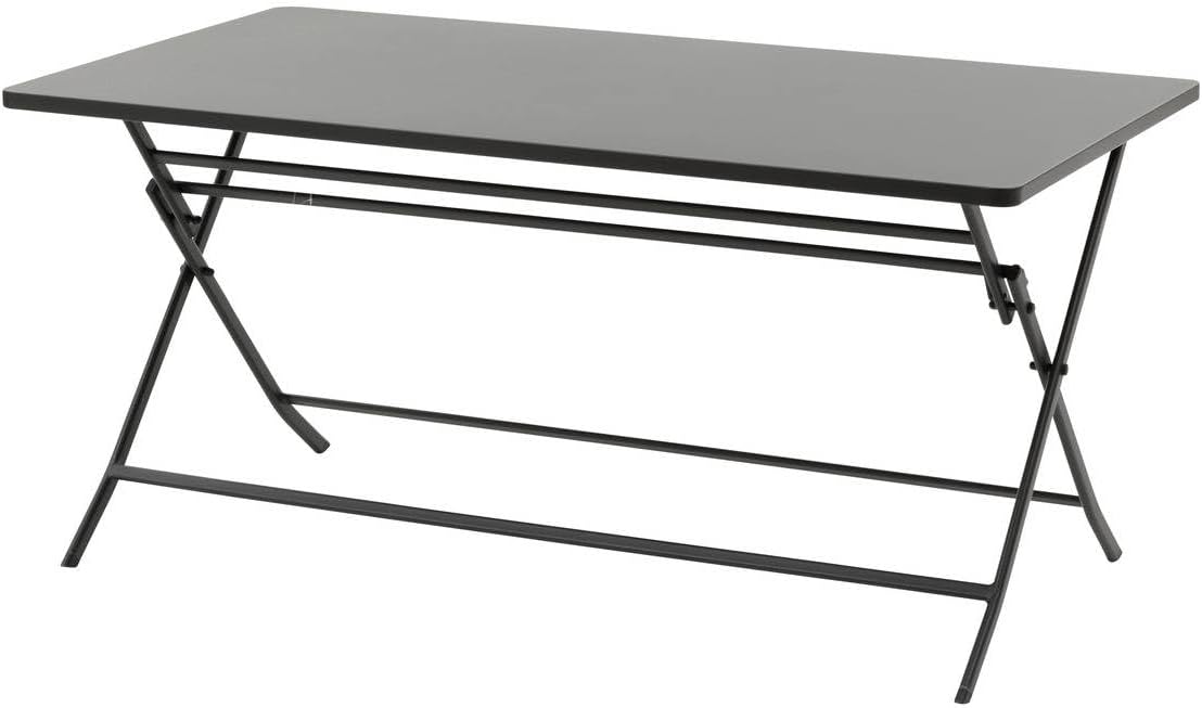 Hespéride - Greensboro - 150x90 cm - Table pliante acier renforcé 6 places, gris graphite