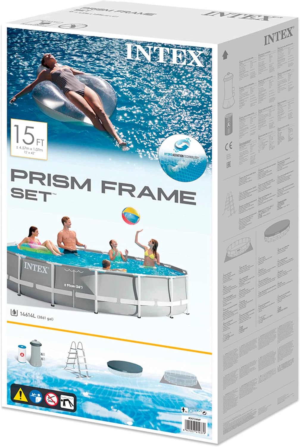 Intex kit Piscine Prism Frame Ronde Tubulaire (ø) 4,57 x (h) 1,07m