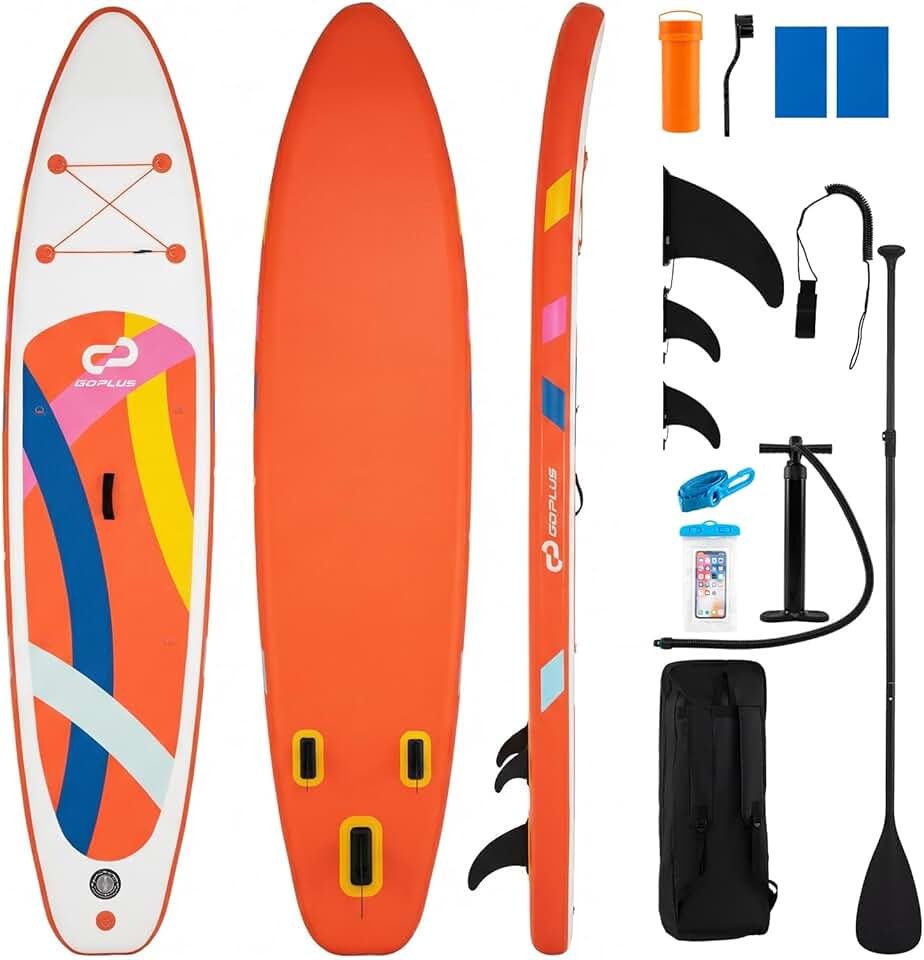 GOPLUS - Paddle Gonflable Série Adulte - 336 cm - stable, 160 kg, siège kayak, kit complet