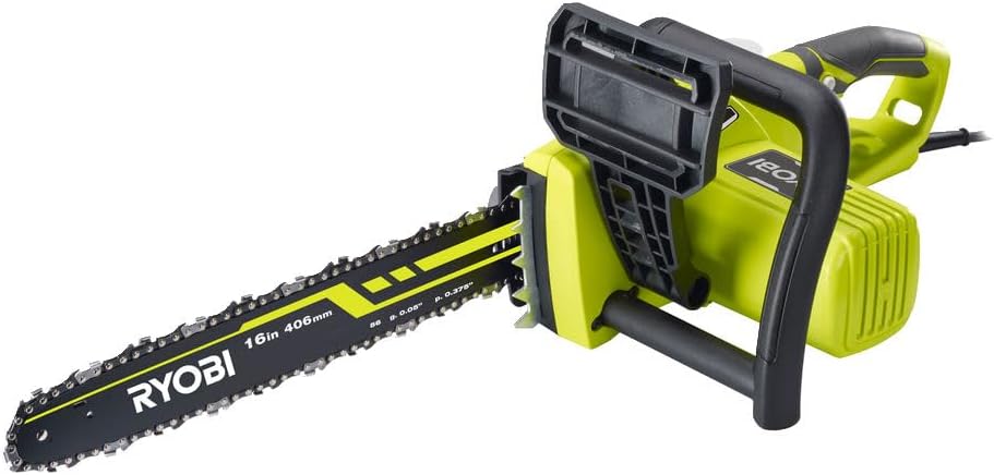 RYOBI - Tronçonneuse électrique 2300 W - 40 cm - Interrupteur de sécurité - Pompe à huile automatique - griffe d'abattage en métal, tendeur de chaîne sans outil - RC2340B