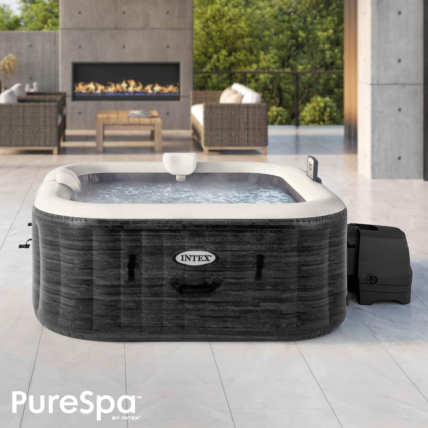 Intex - Pure Spa Ardoise 4 places - spa bulles - 28450EX
