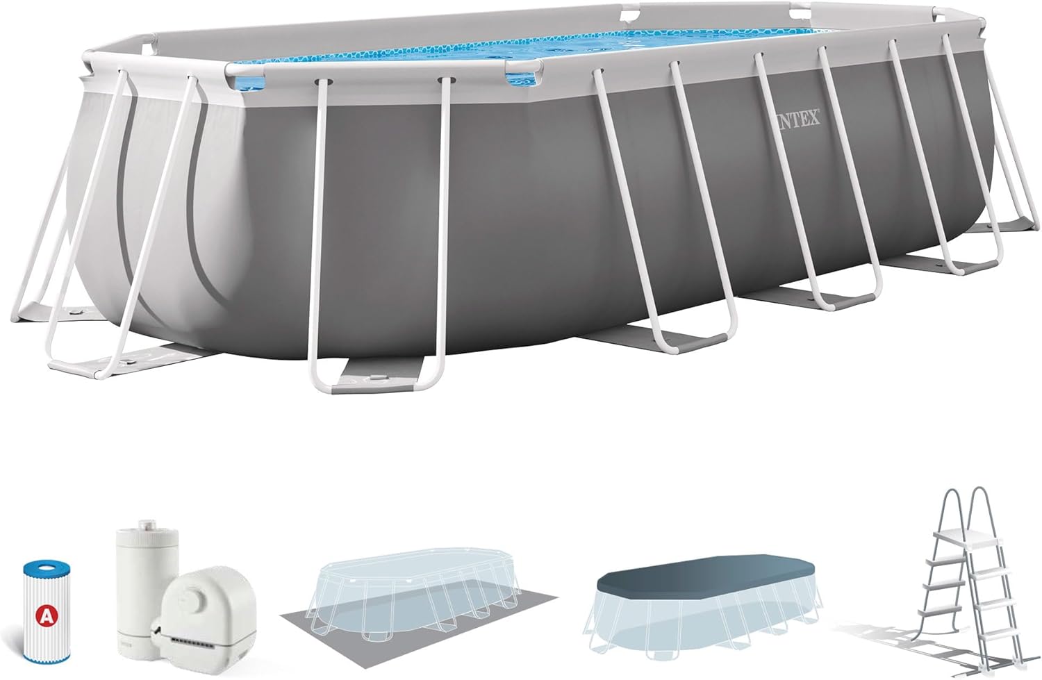 Intex - Prism Frame ovale - 5,03x2,74x1,22m - kit piscine tubulaire