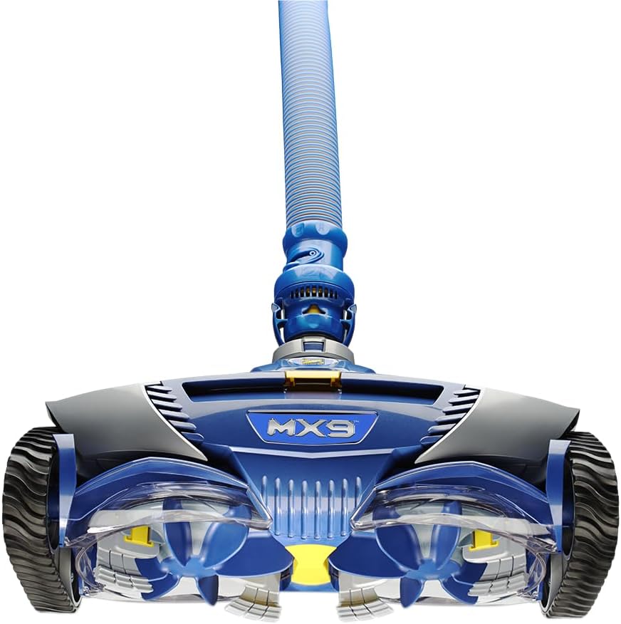 Zodiac MX9 WS000033 - Nettoyeur Automatique pour piscines jusqu'à 12x6 m. Piscines enterrées ou Hors Sol à parois rigides. Brossage cyclonique. Système de Traction par Courroies. Nettoie Fond, parois