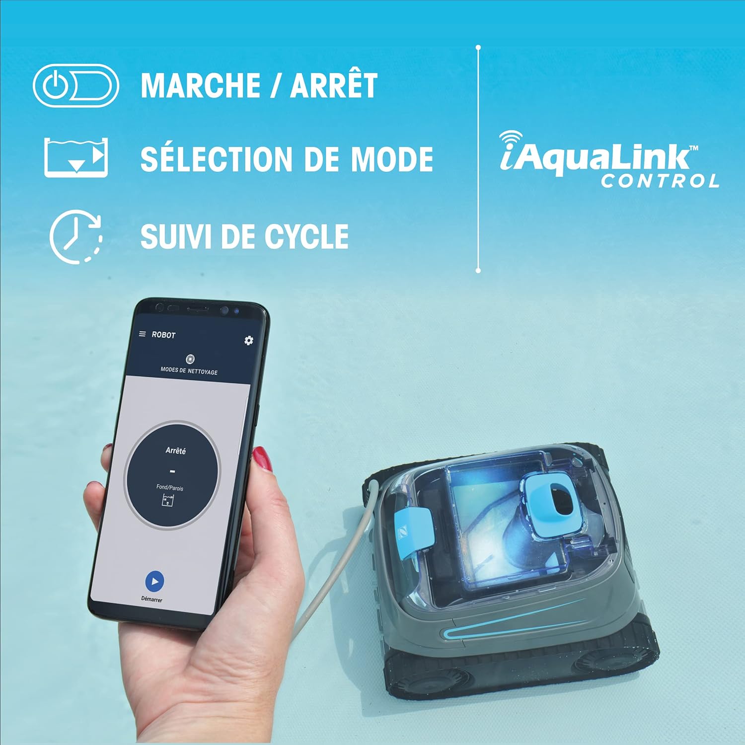 Zodiac - CNX 30 IQ - 12x6 m - robot piscine électrique, fond/parois/app, double filtration, câble 18m, CNX30IQ