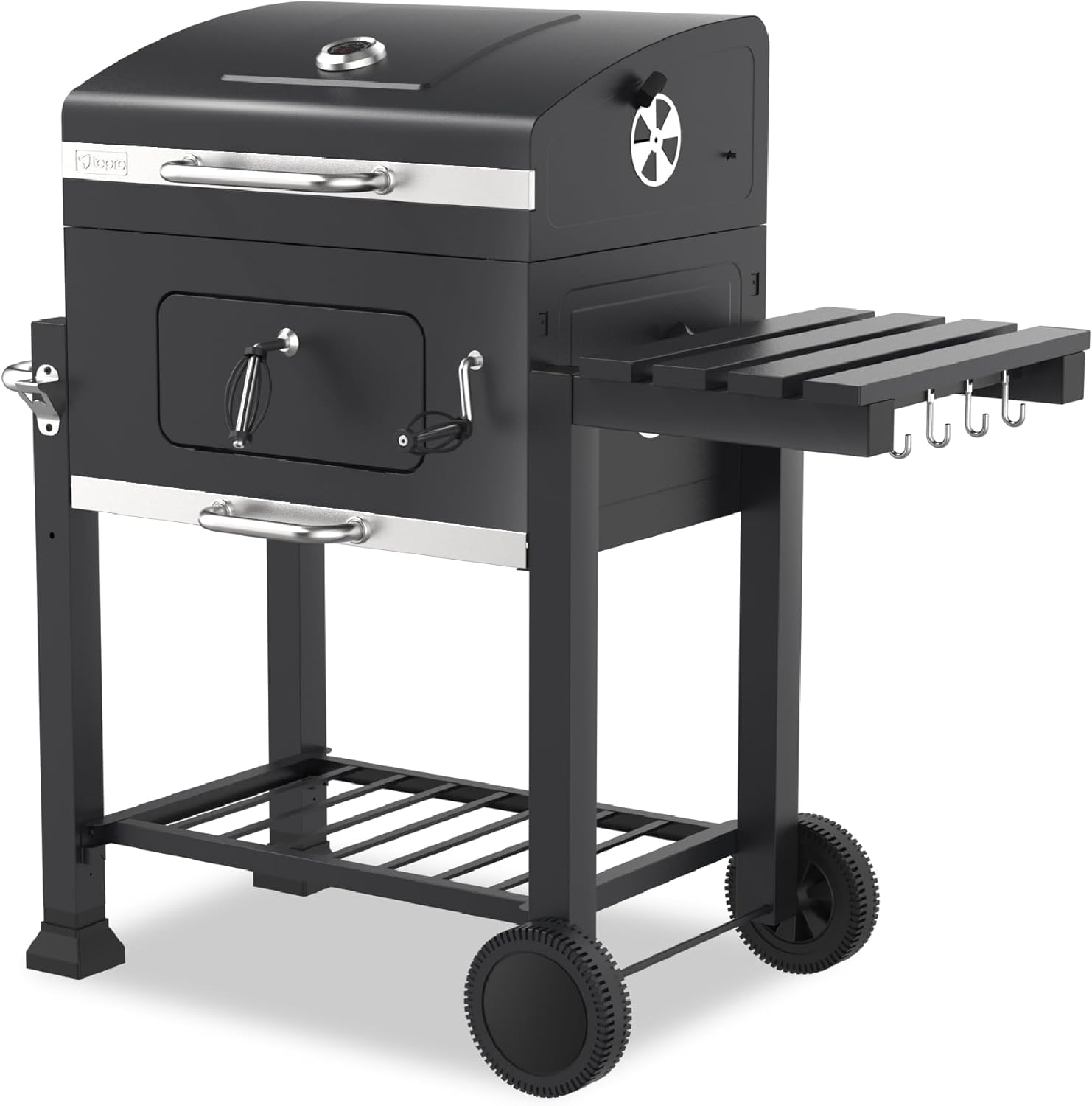 Tepro - Toronto Click - barbecue charbon acier anthracite inox, compact
