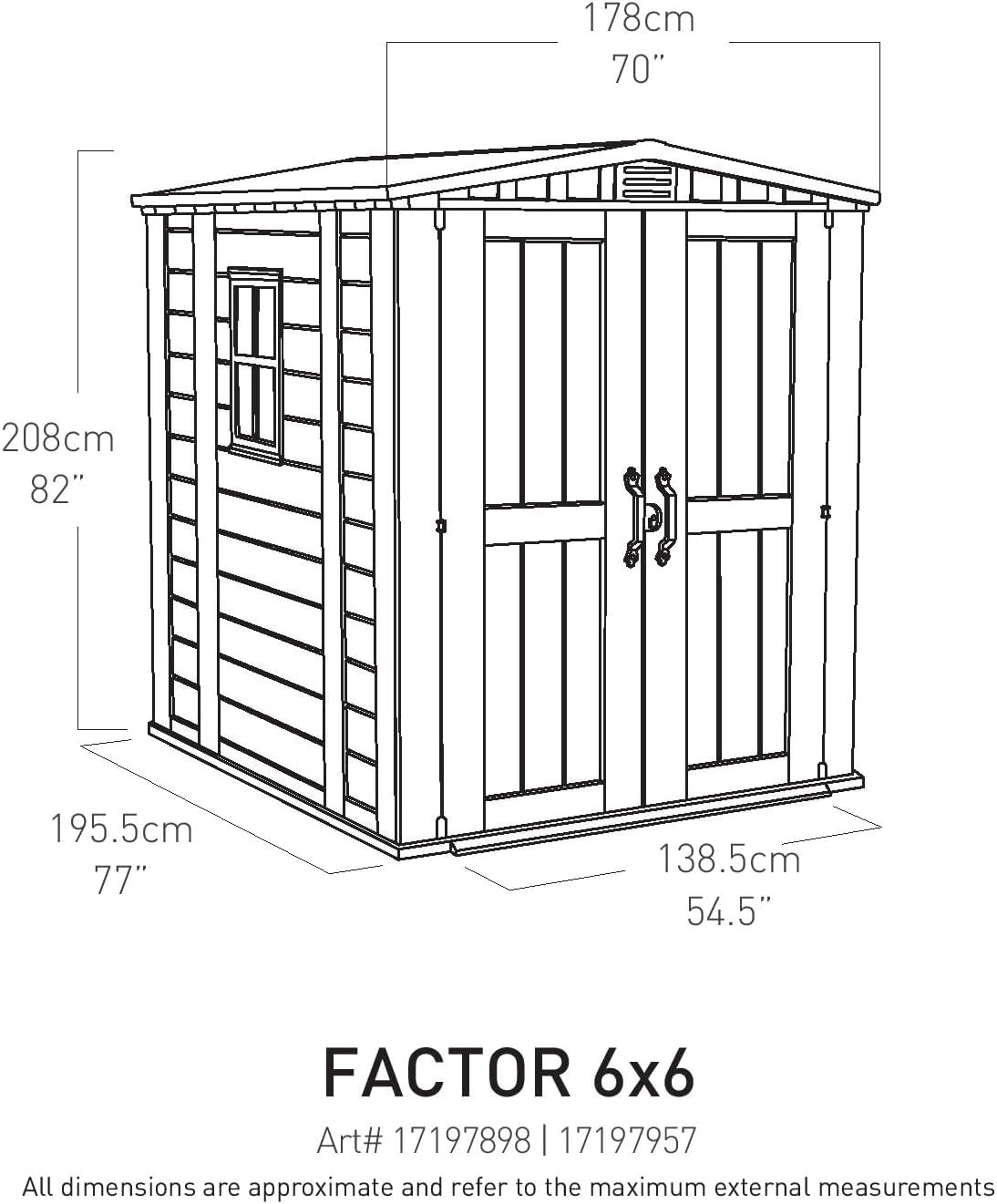 KETER Abri de jardin FACTOR 66 - 3,5m2
