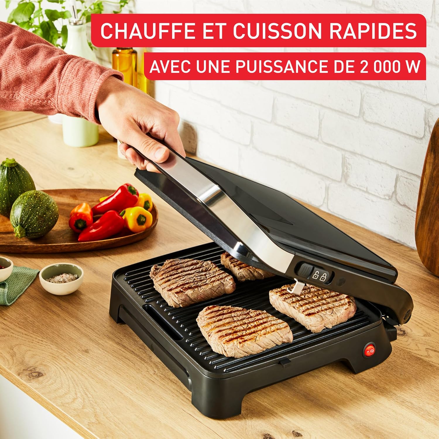 Tefal - Inicio (GC271810) - grande plaque, 2000W, chauffe rapide