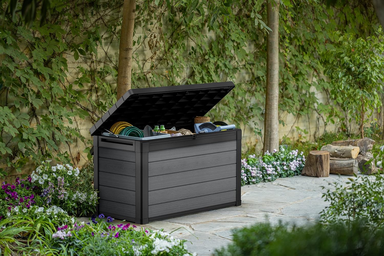 Keter Coffre de jardin Cortina gris - 380 litre