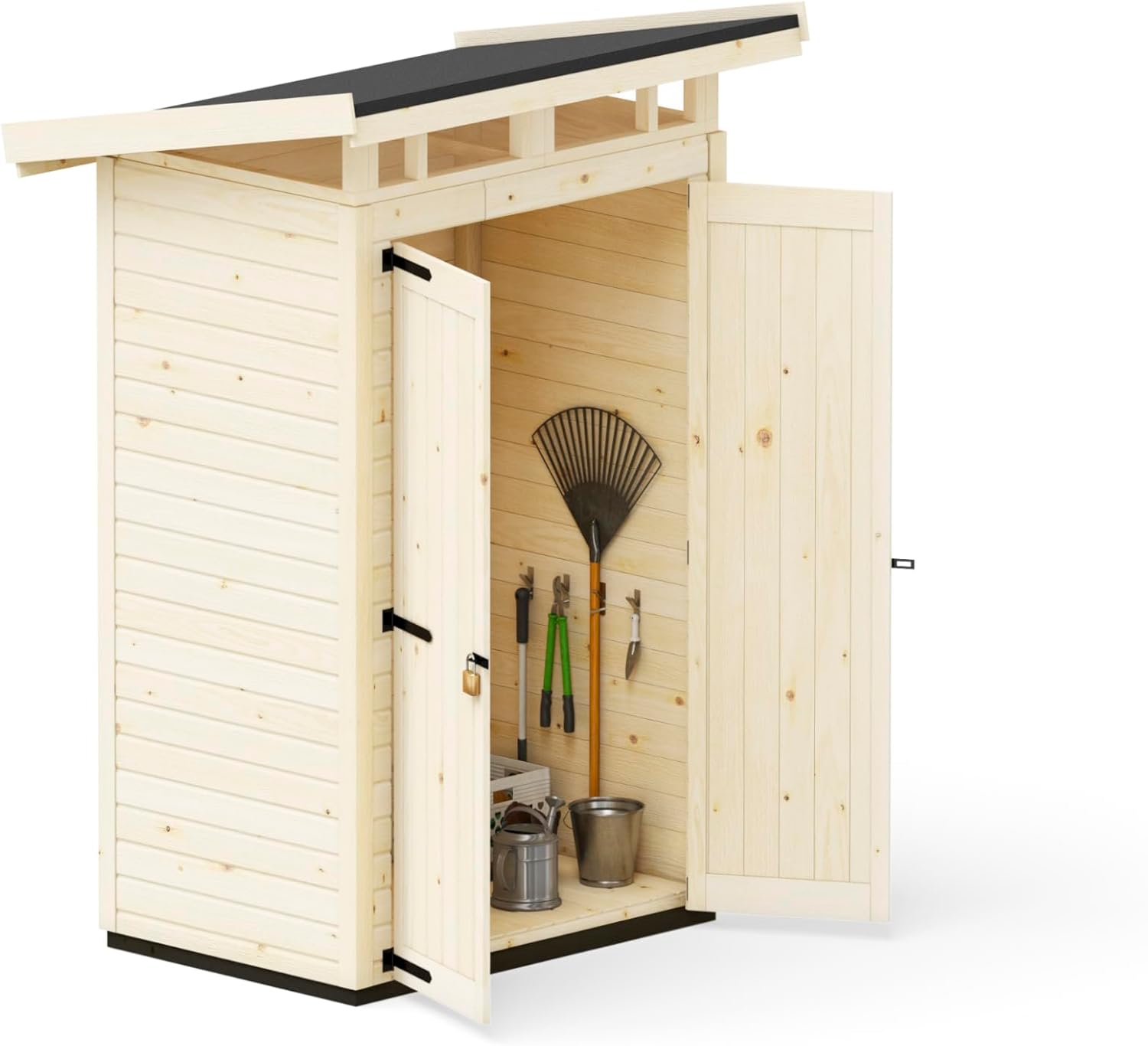 Upyard - Strongbox S - 127x87 cm - abri jardin bois toit plastique