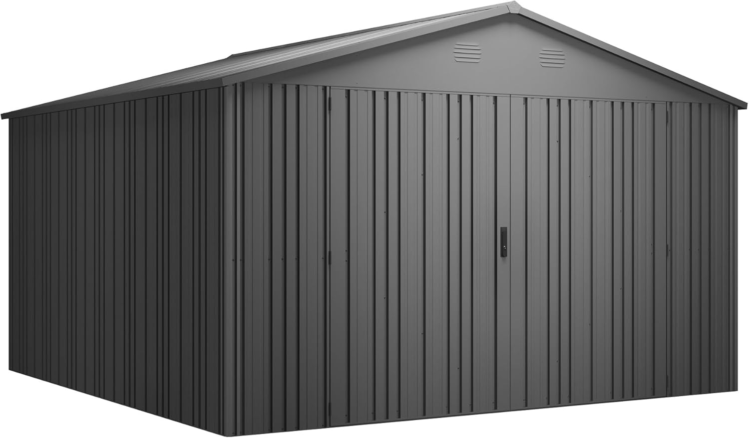 Hoggar - Pioneer abri de jardin métal 356x350x225cm, portes sécurisées, serrure incluse, Y130