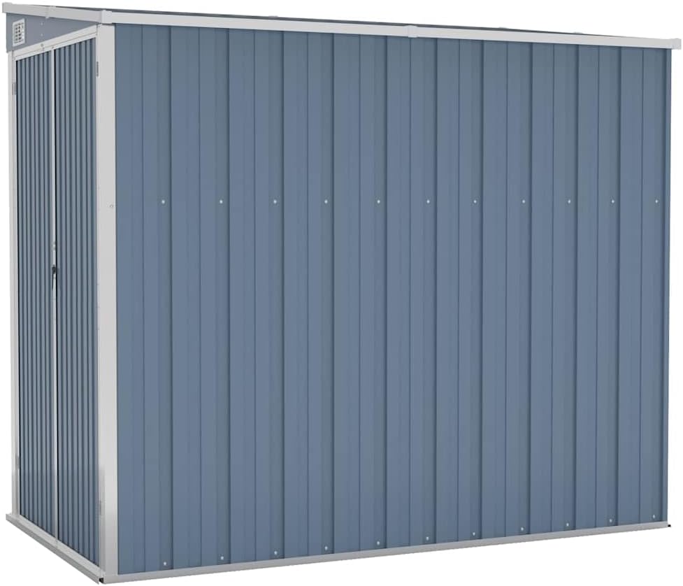 Générique Abri de Jardin Mural Gris 118x194x178 cm Acier galvanisé,Maison & Jardin, Pelouses & Jardins, Vie en extérieur, Structures extérieures, Cabanes & abris de Jardin, Gris (Poids 31.54KG)