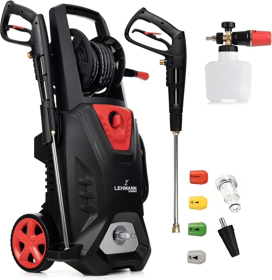 LEHMANN - Colorado - Nettoyeur haute pression 3000W, 260 bar, 492 l/h, induction, accessoires, 17m