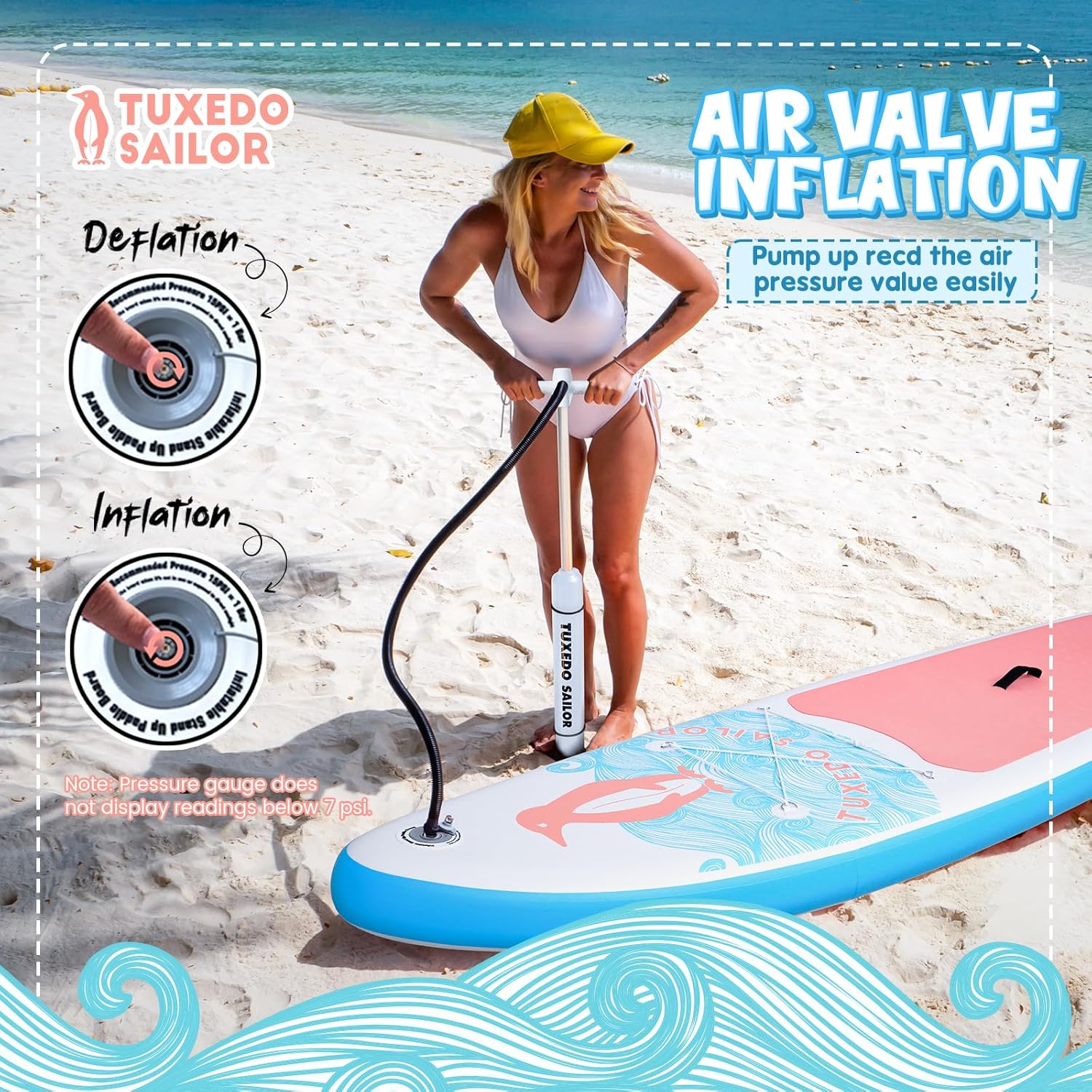 Tuxedo Sailor - SUP gonflable adulte 320cm - stable, kit complet
