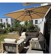 PURPLE LEAF Parasol Déporté 3 x 2 m Rectangulaire avec Pied de Croix, Parasol de Jardin Extérieur...