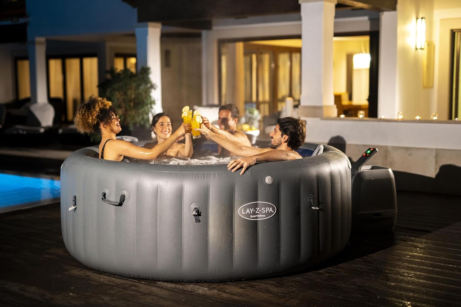 Bestway - LAY-Z-SPA Santorini Hydrojet Pro - 216x80cm - 5-7 personnes - BWSHS21680