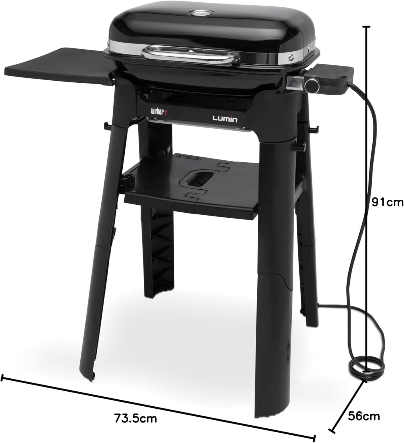 Weber - Lumin Compact - 43x32 cm - barbecue électrique, 315°C, fumage, grilles fonte