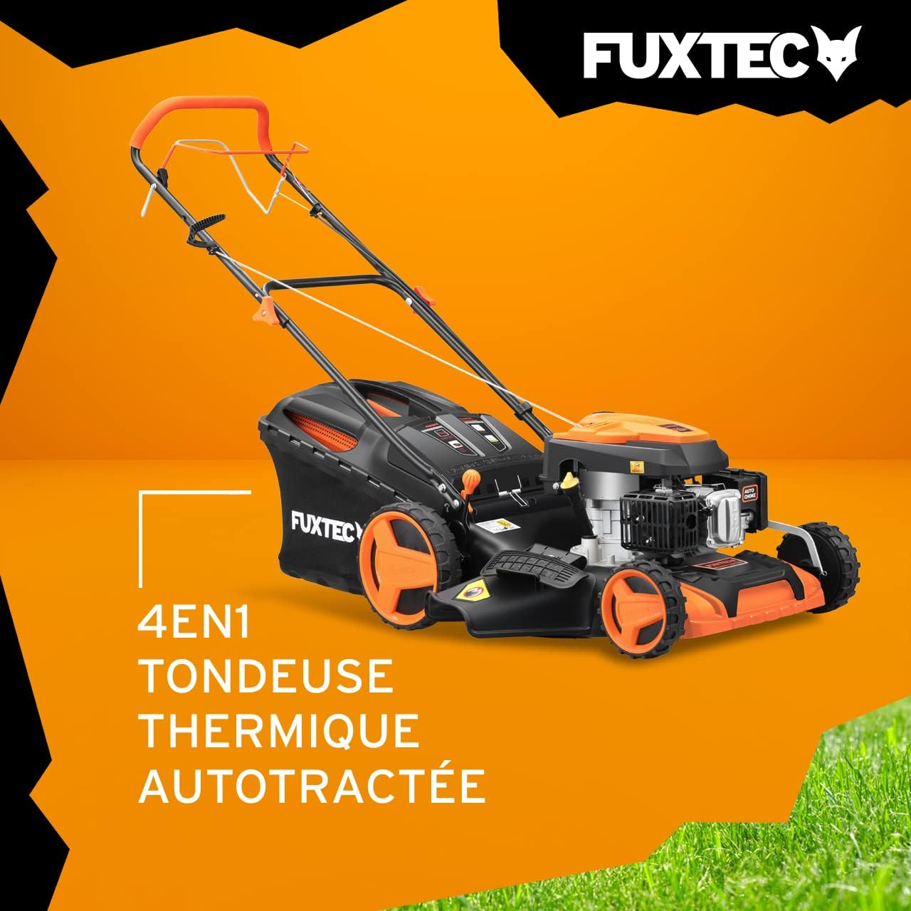 FUXTEC - tondeuse thermique autopropulsée 51cm, 196cm3, mulching, 60L, FX-RM5196