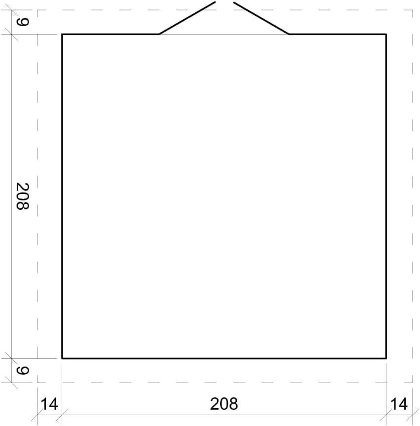 TIMBELA - abri jardin bois M369C - 236x226x218 cm - 4,33 m², stockage, vélos
