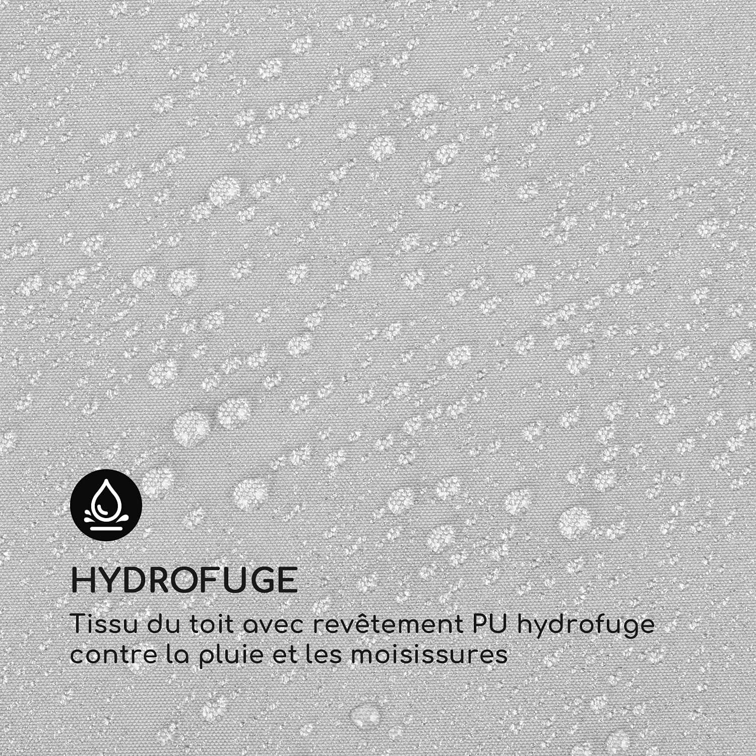 Blumfeldt - Pergola série aluminium 3x6m, hydrofuge, UV, toit et côtés polyester