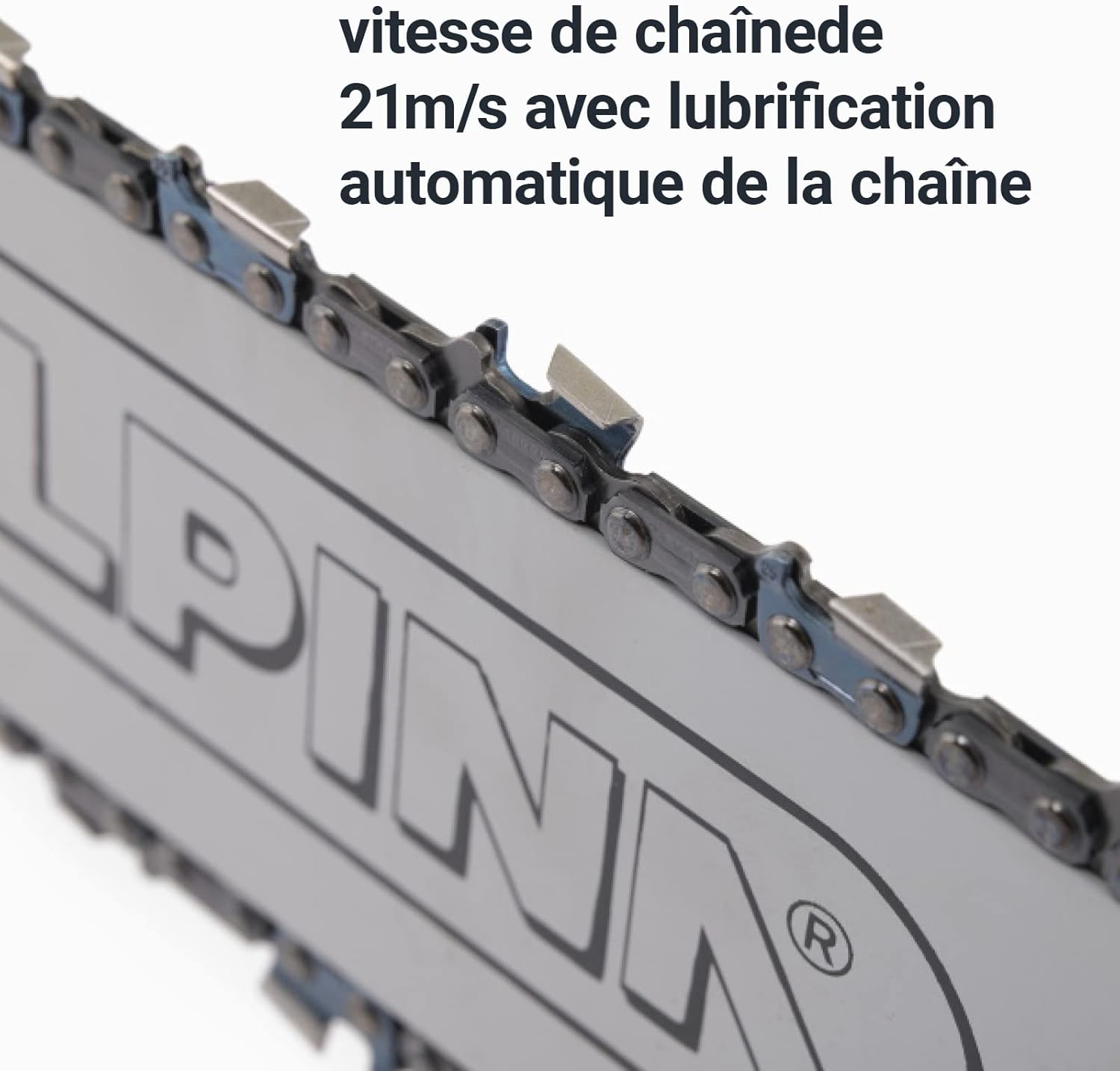 Alpina ACS 50 Tronçonneuse Thermique, 2.2 kW, 50 cm – Pompe À Huile Automatique, Système Anti-Vibration – Pour Travaux De Coupe Exigeants