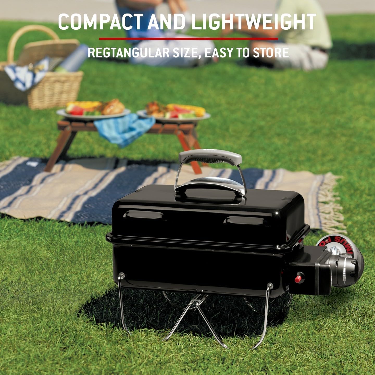 Weber - Go-Anywhere - 42x26cm - barbecue gaz portable pieds repliables