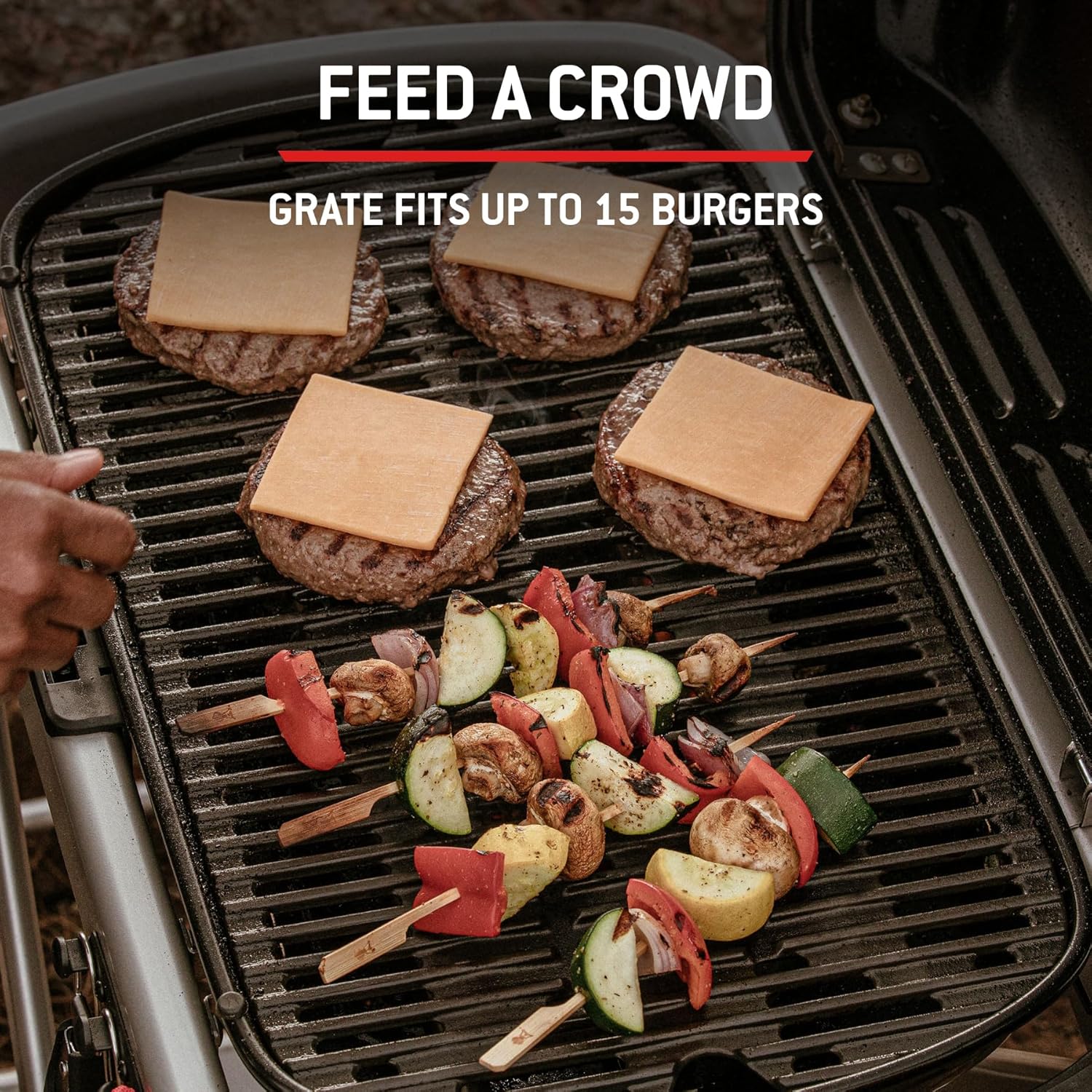 Weber - Traveler - 111 cm - barbecue pliable portable, 2065 cm², 1 brûleur