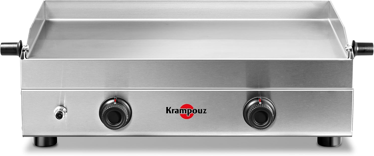 Krampouz - plancha gaz Saveur - inox 64x33 cm - 2 zones, 3400W, PFSV2MA-KR